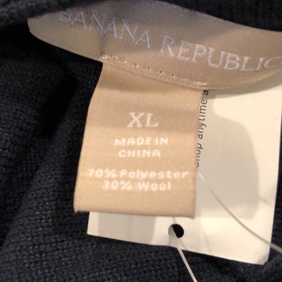 Navy Banana Republic Bejeweled Neck Sweater - Picture 5 of 6